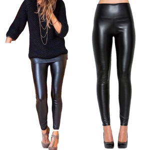 NWT BLACK FAUX LEATHER LEGGINGS